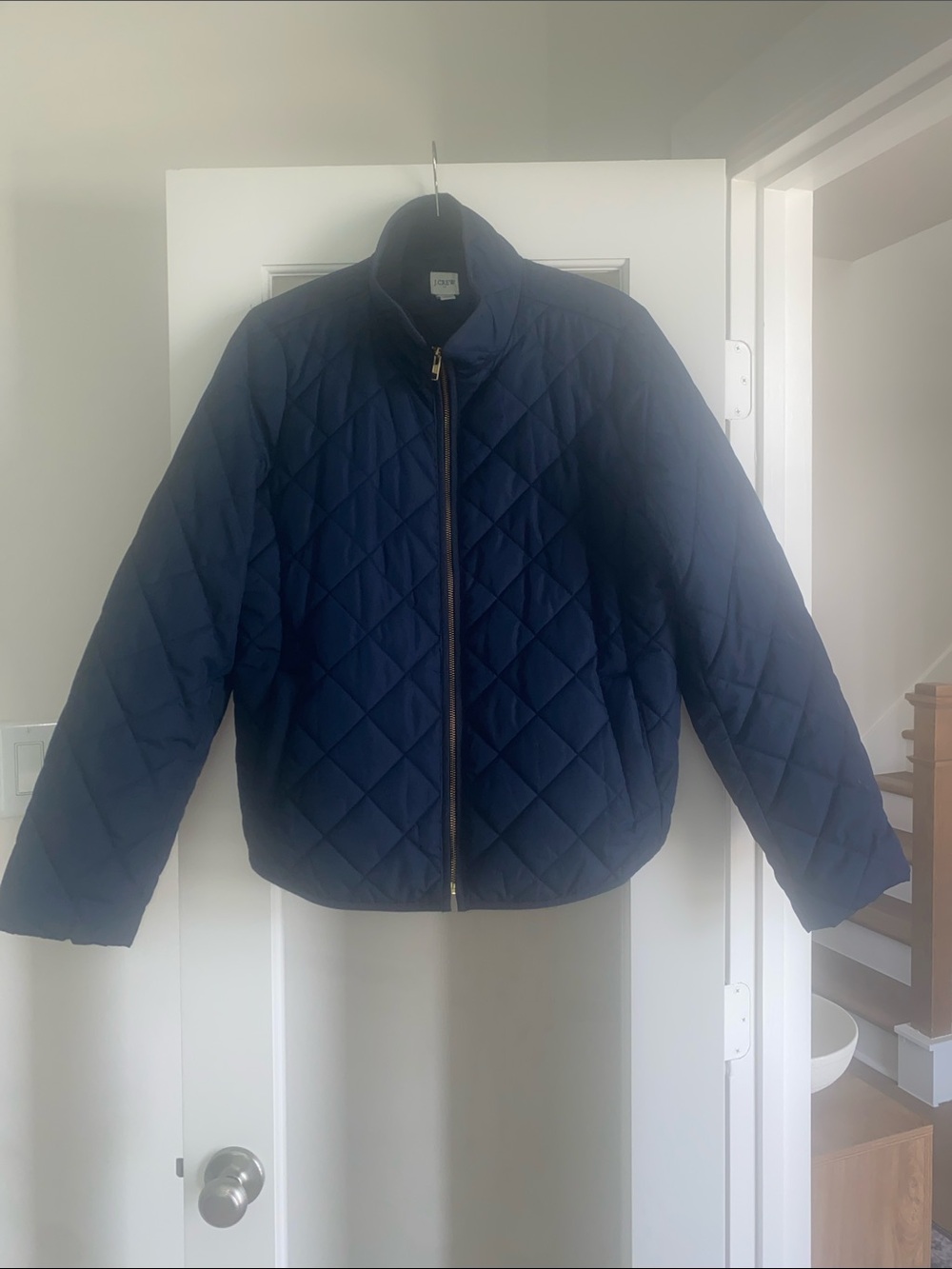 J. Crew Navy Quilted Puffer Jacket